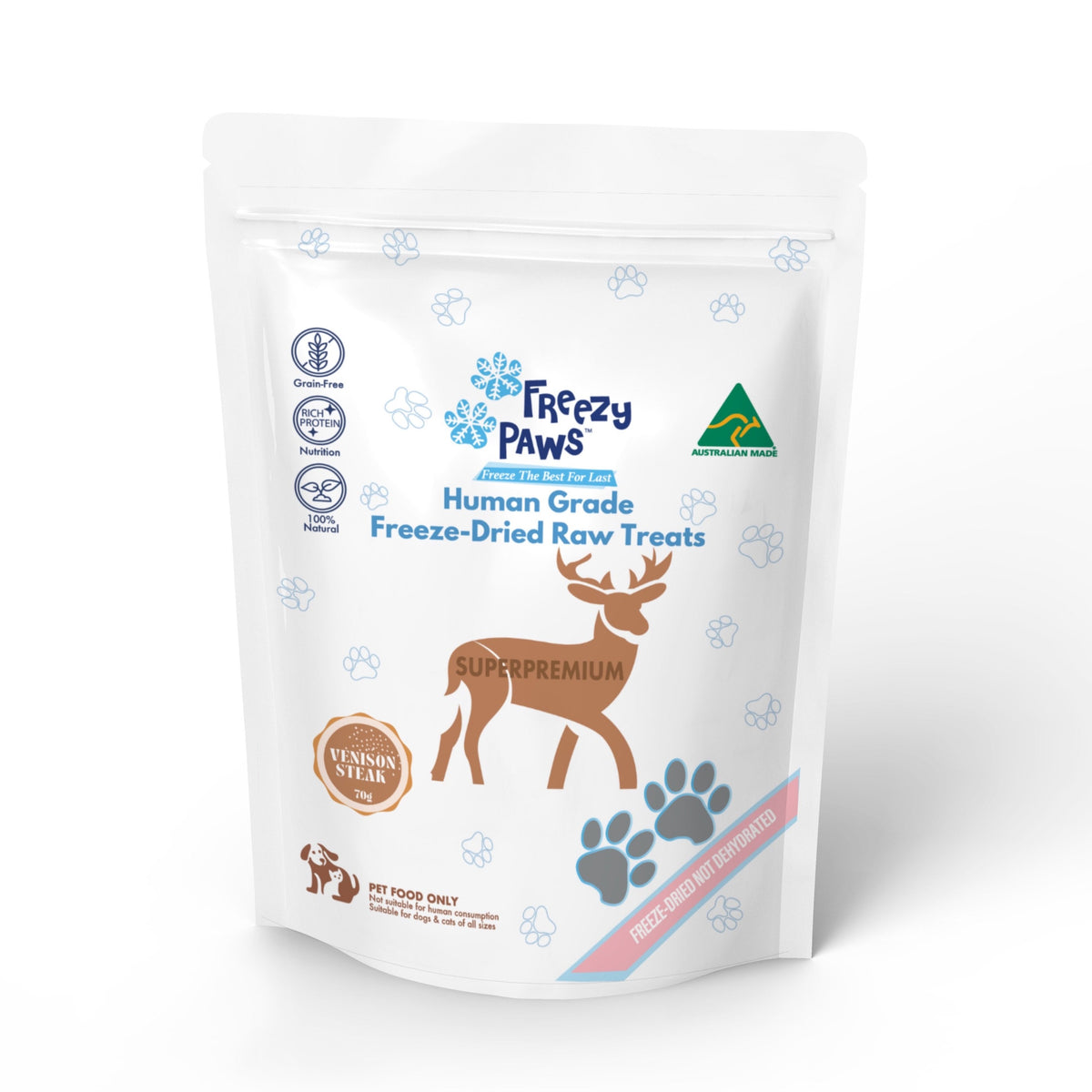 Freezy Paws Superpremium Human Grade Freeze Dried Venison