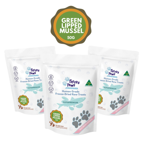 FP Freeze-Dried Raw Green Lipped Mussels Treats Bulk Buy 150g (50g x 3)