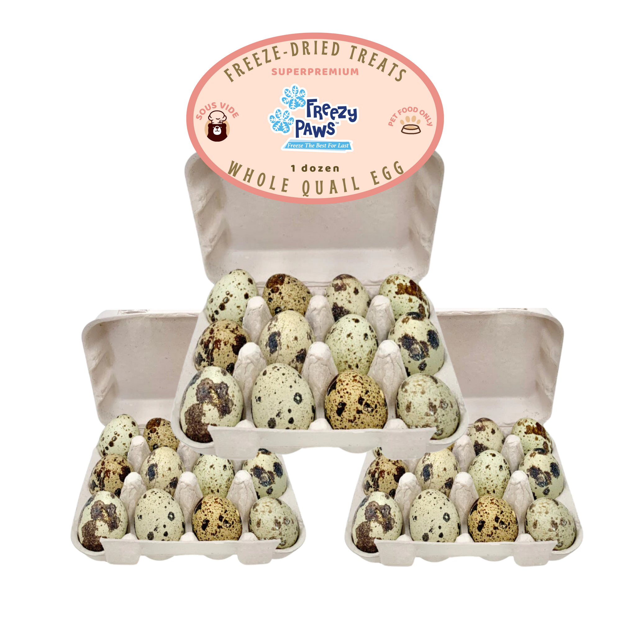 FP Freeze-Dried Quail Egg (12 eggs/punnet) x 3 (bulk buy 36 eggs)