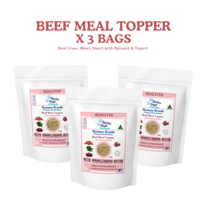 FP Human Grade Freeze-Dried Beef Meal Topper (80g) x 3 Bags (Bulk Buy 240g)