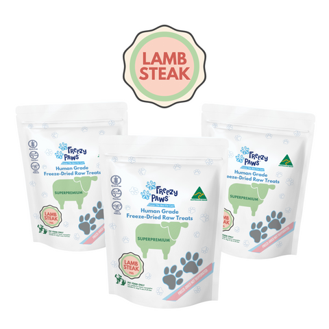 FP Freeze-Dried Raw Lamb Steak Treats 70g x 3 bags (bulk buy 210g)