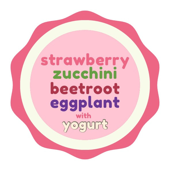 FP Freeze-Dried Raw Seasonal Fruity Veggie Meal Topper: Strawberry, Zucchini, Beetroot, Eggplant with Yogurt (30g)