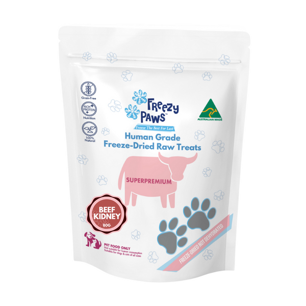 Freezy Paws Human Grade Freeze-Dried Raw Beef Kidney Treats 80g