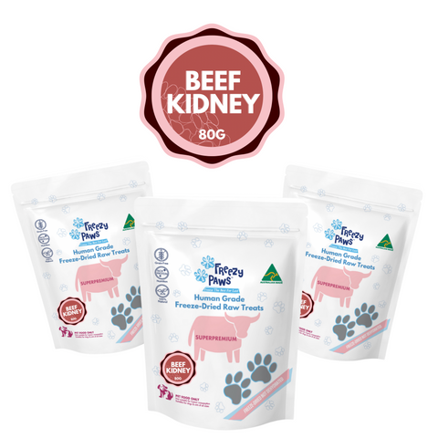 FP Freeze-Dried Raw Beef Kidney Treats Bundle 80g x 3 (bulk buy 240g)